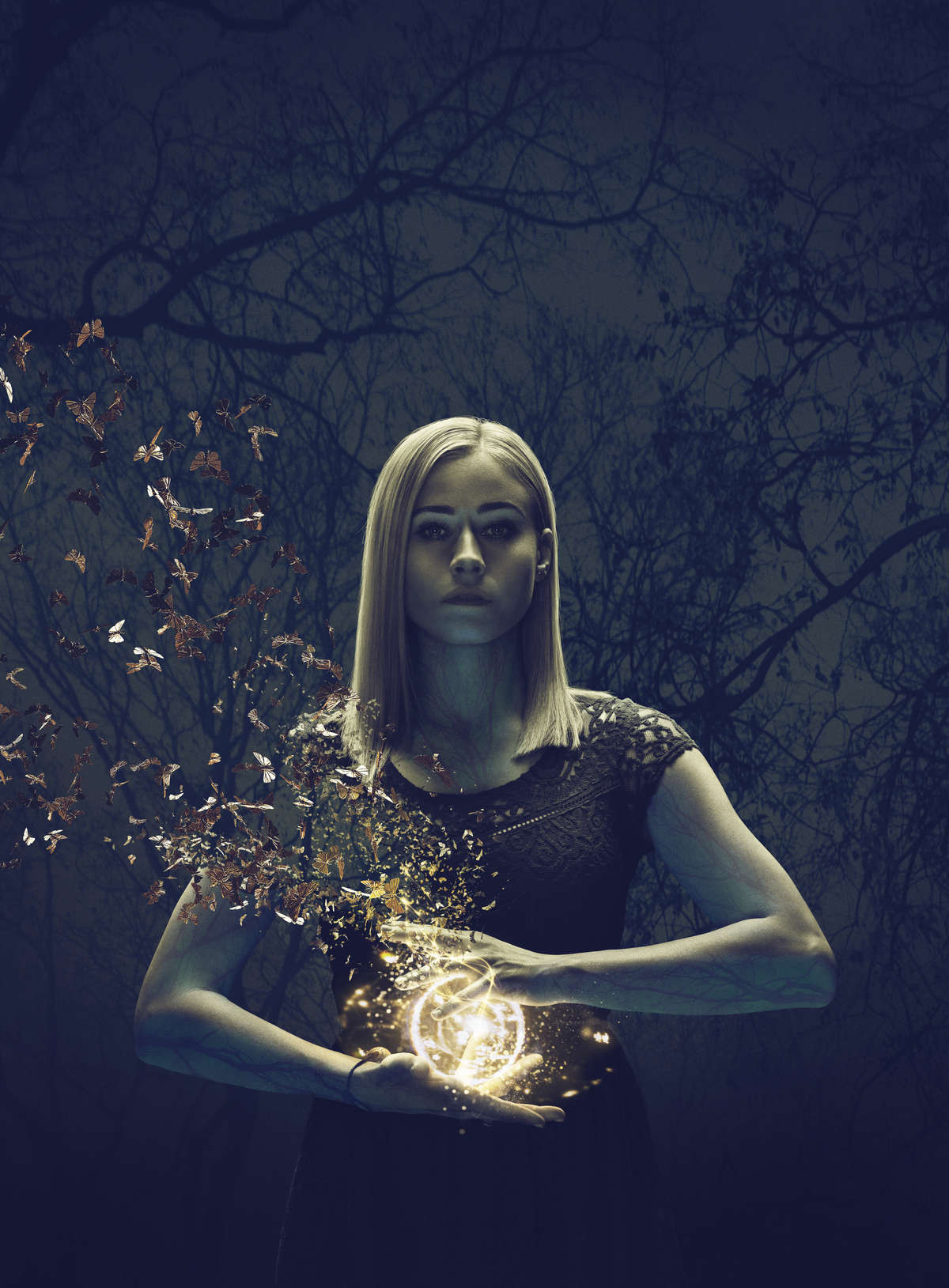 kouzelníci, motýl, dva Tony, Olivia Taylor Dudley