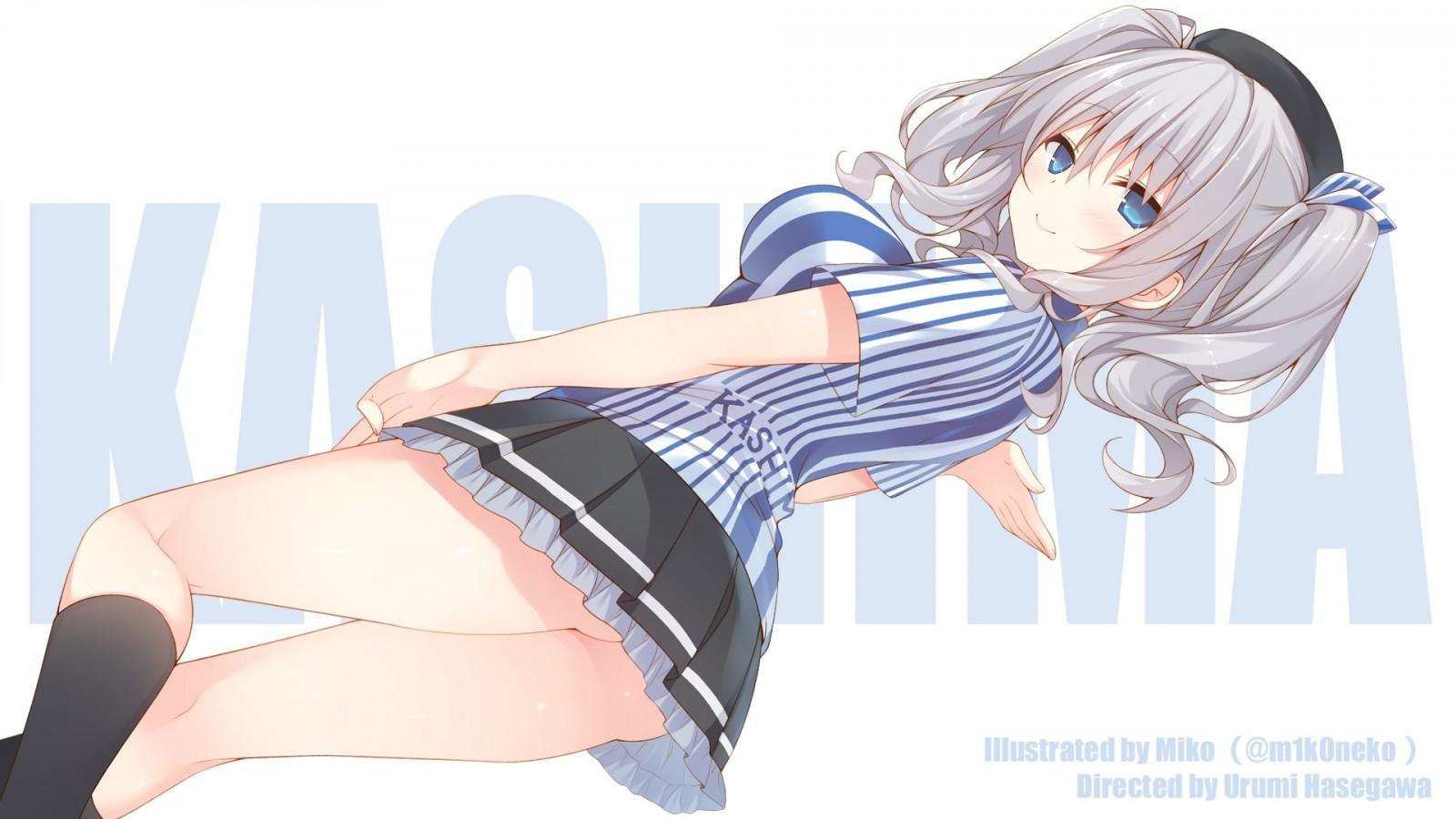 anime, Anime piger, røv, tegneserie, Kantai Collection, uniform, Kashima KanColle, hånd, arm, menneskelige legeme, organ, mangaka