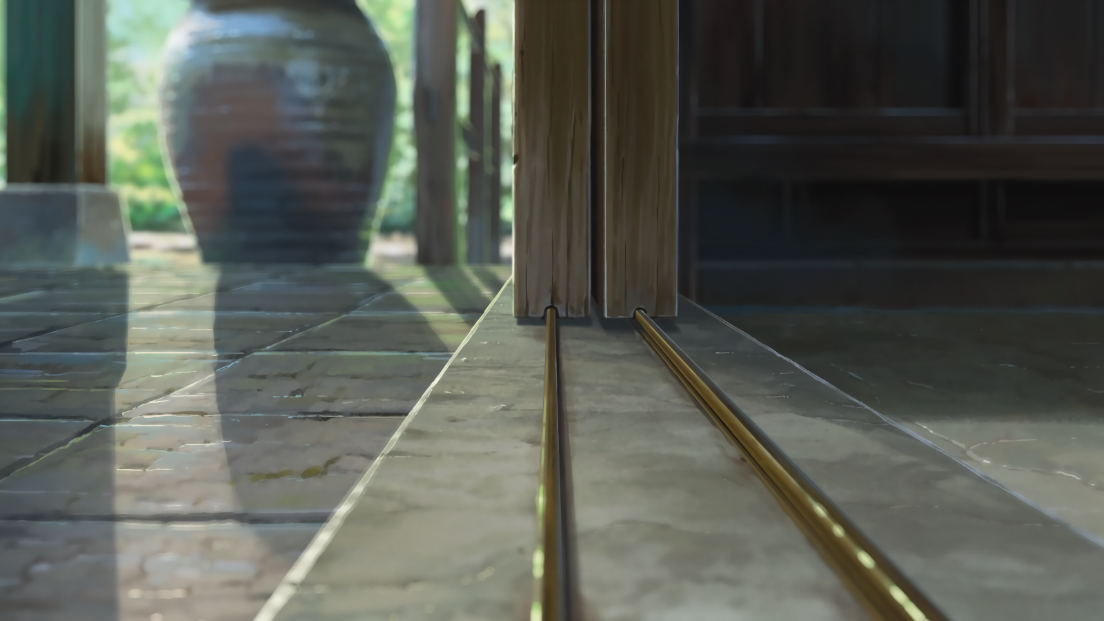 vchody, jasný, anime, Kamenný dům, kresba tužkou