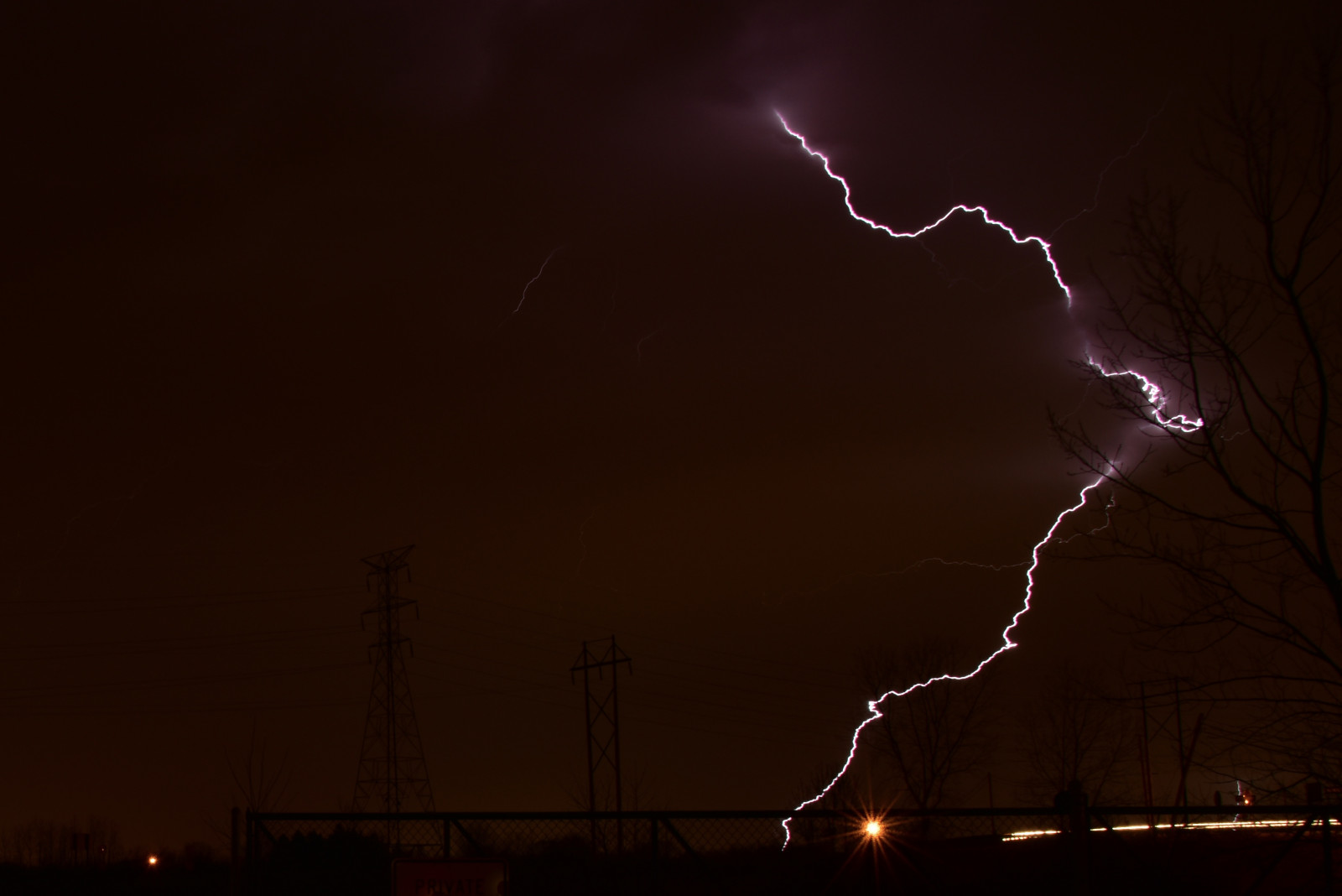 Wallpaper night, sky, lightning, storm, evening, atmosphere, thunder