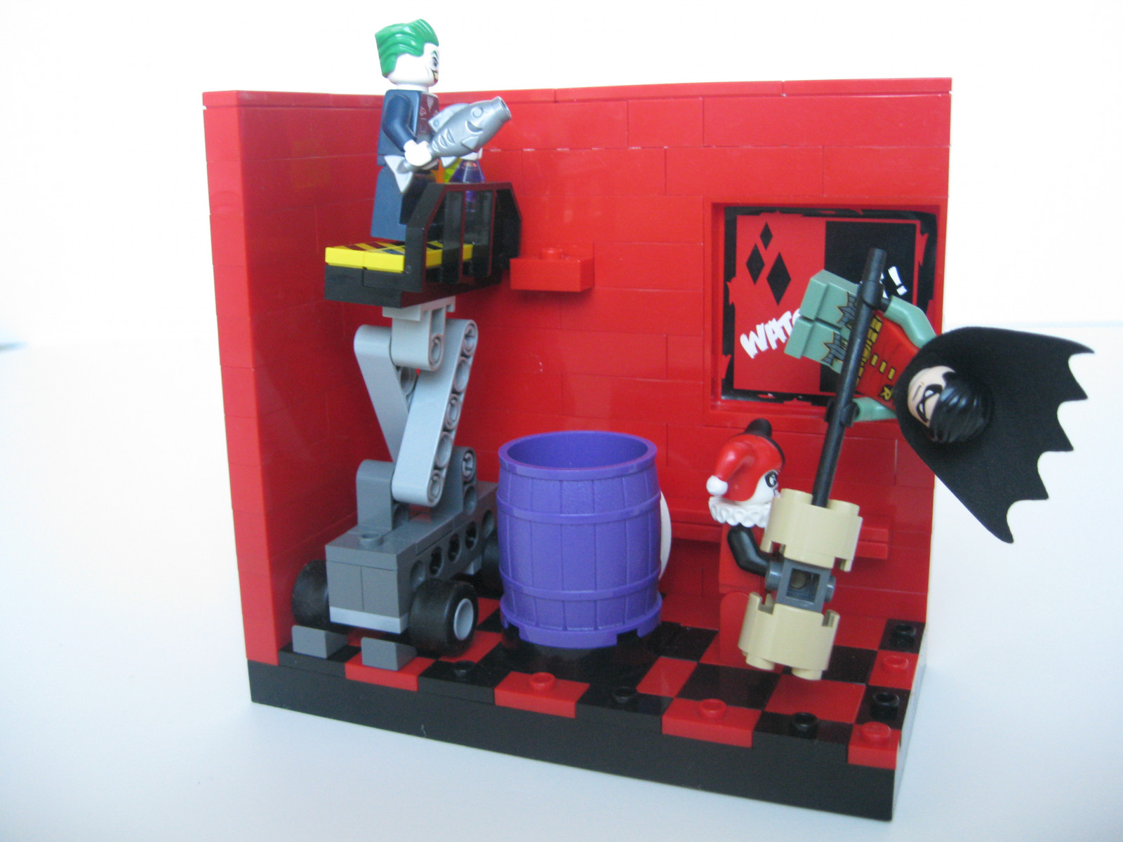 pettirosso, LEGO, Harley, Batman, Quinn, Burlone, nascondiglio