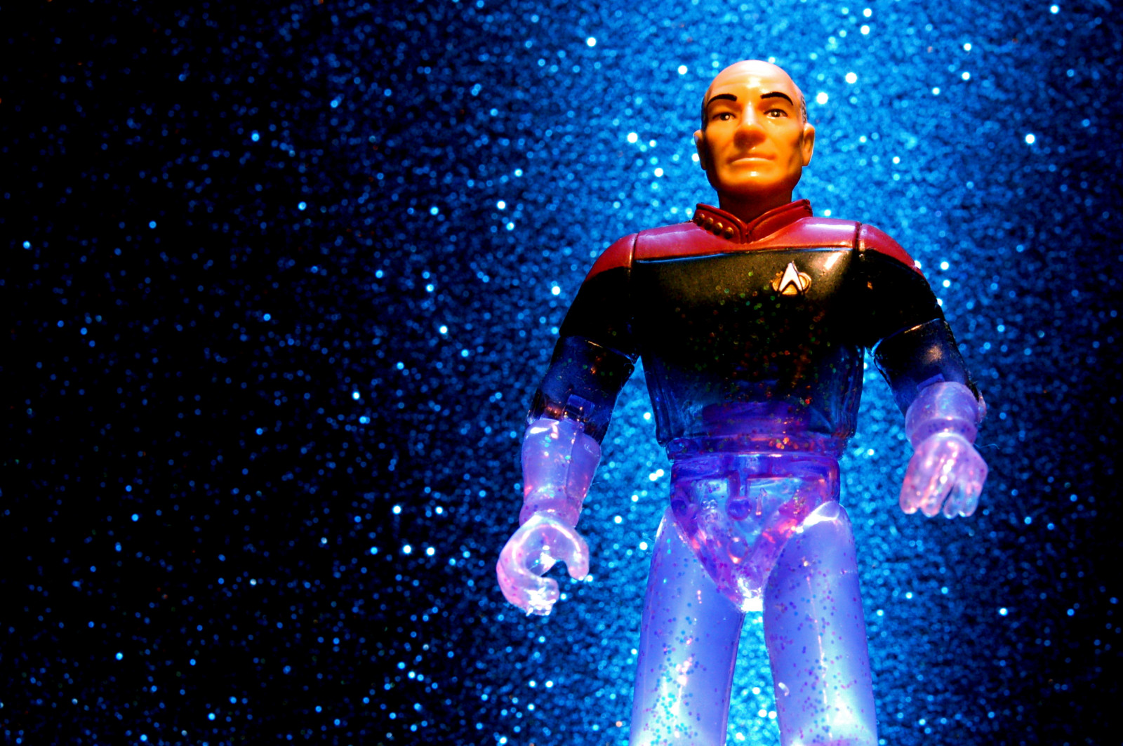 StarTrek, oblíbený, Černá, cestování, zábava, Hračka, akční figurka, hvězda, fotografie, obraz, akce, obrázek, CC, postava, scifi, spálit, captainpicard, Picard, Přepravce, TNG, druhá strana, inkitchen, jdhancock