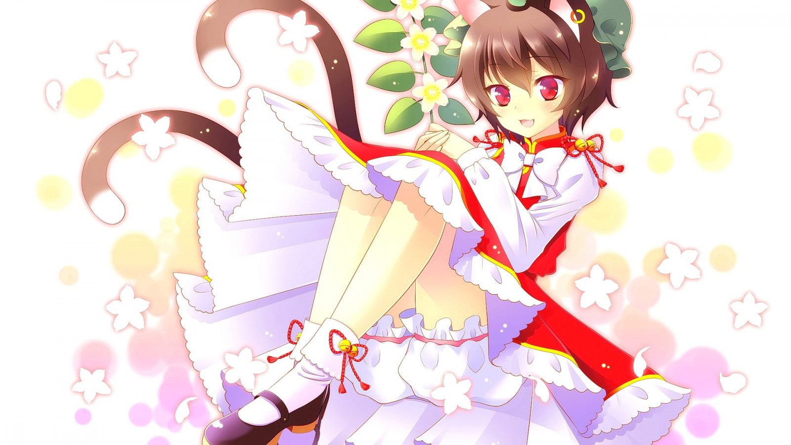 Wallpaper : ilustrasi, gadis anime, telinga hewan, Buka mulut, Touhou