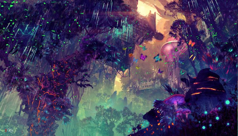landscape, digital art, water, nature, fantasy art, city landscape, digital art, water, nature, fantasy art, city