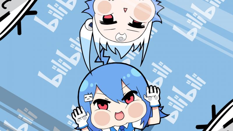 ilustrace, anime, anime dívky, kreslená pohádka, bilibili, značka ilustrace, anime, anime dívky, kreslená pohádka, bilibili, značka