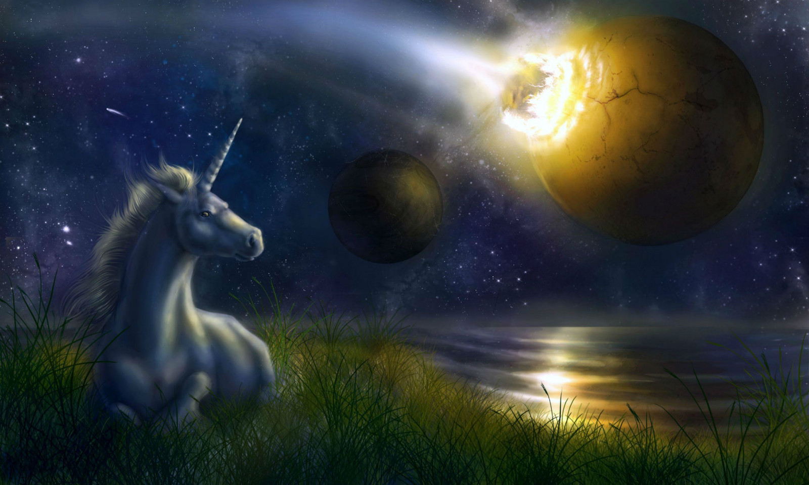 1933x1160 px, ARTĂ, fantezie, unicorni