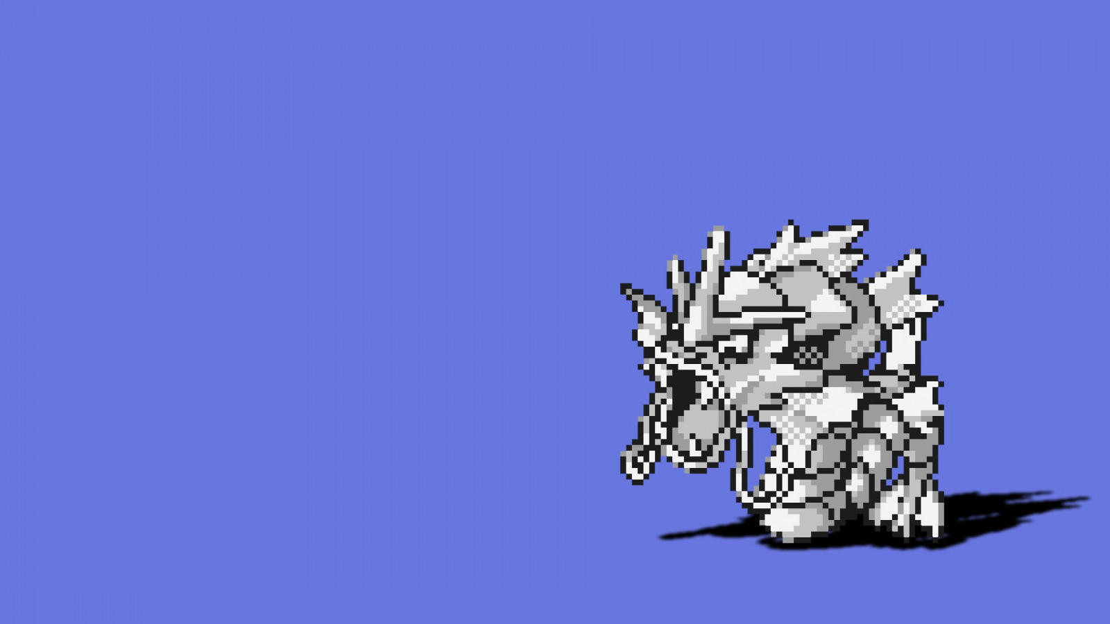 ilustracja, Sztuka pikselowa, rysunek, Pokmon, smok, Gyrados