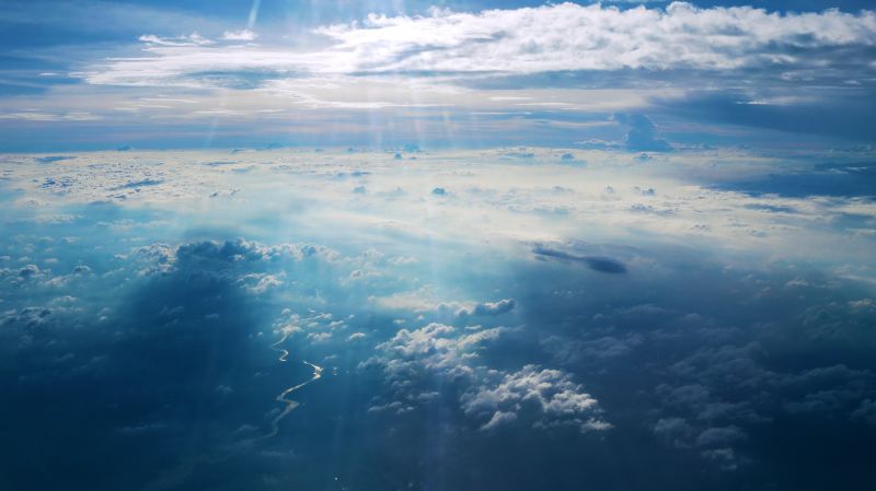 slunečnímu záření, moře, odraz, nebe, Země, horizont slunečnímu záření, moře, odraz, nebe, Země, horizont