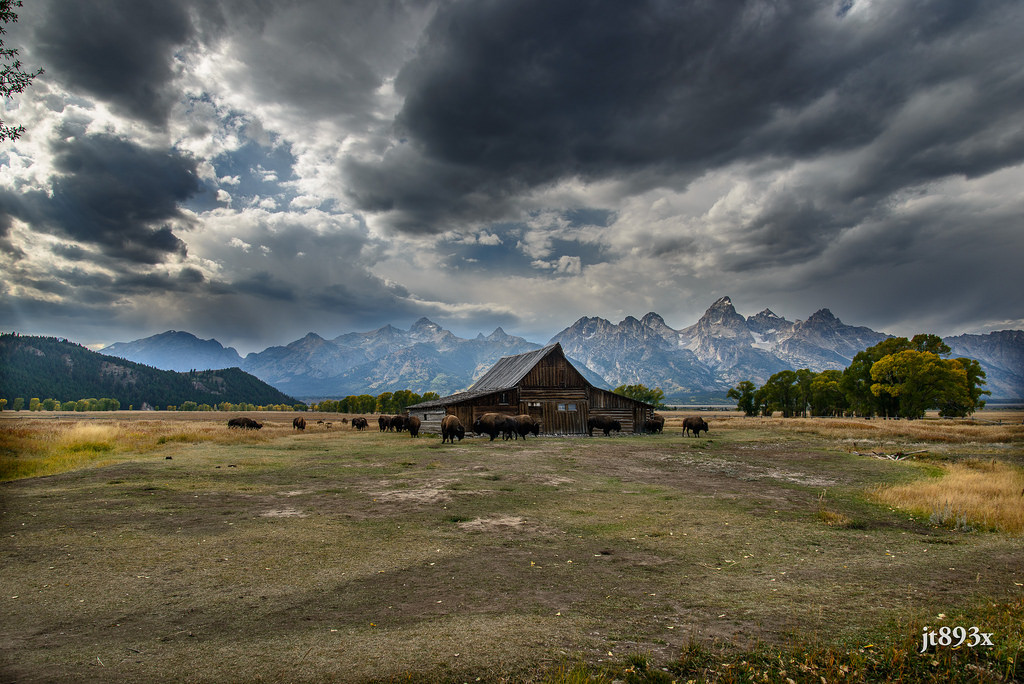 paesaggio, montagne, collina, lago, natura, cielo, nuvole, sera, mattina, orizzonte, valle, bisonte, Nikon, fienile, natura selvaggia, crepuscolo, altopiano, nube, albero, montagna, tempo metereologico, prato, pianura, D800, montanaro, Gtnp, lago, area rurale, fenomeno atmosferico, morfologie montane, caratteristica geografica, catena montuosa, fenomeno meteorologico, Bison Bison, grandtetonnationalpark, tetonrange, bisonbison, mormonrow, moultonbarn, tamoultonbarn