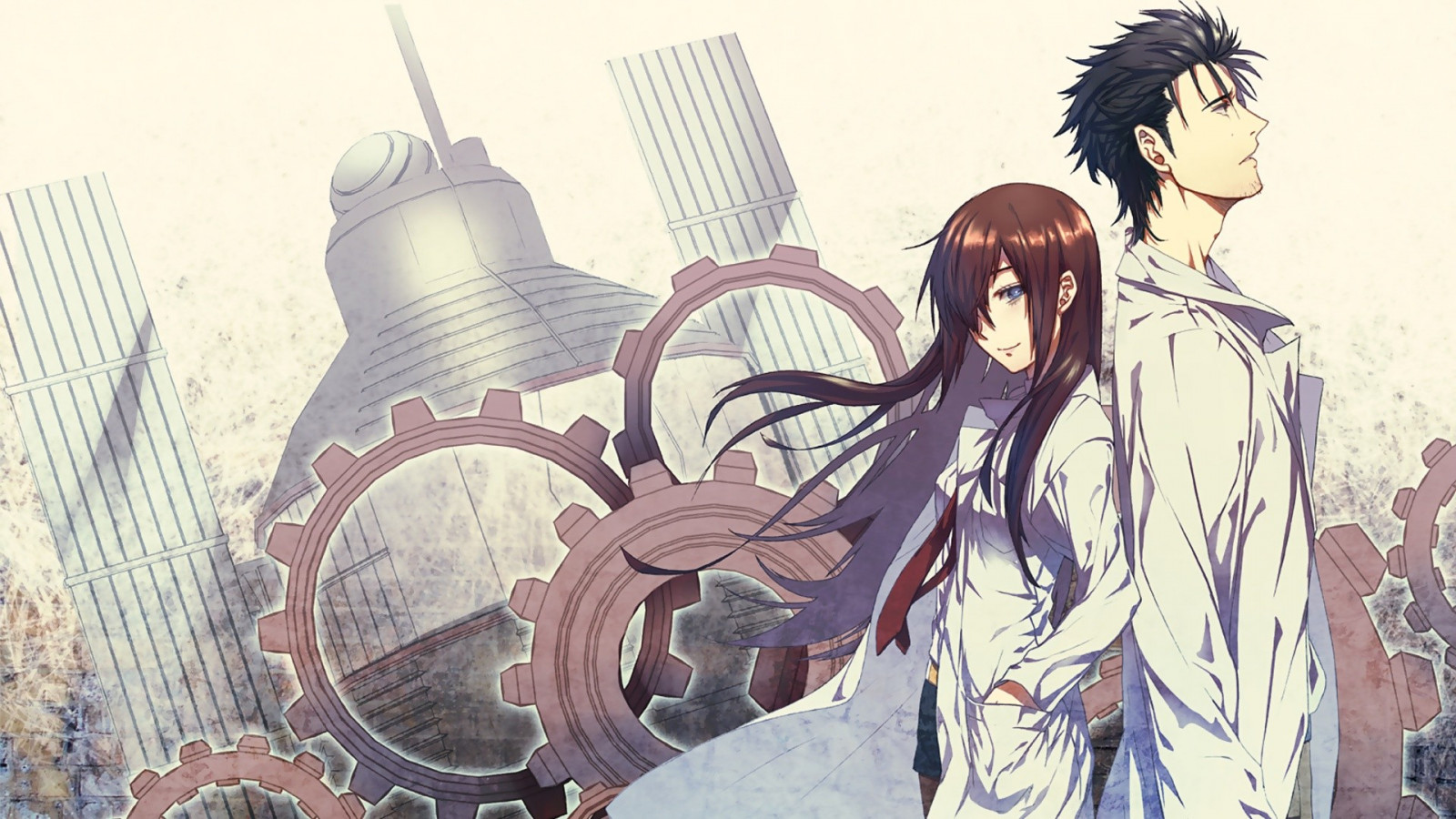 výkres, ilustrace, anime, anime dívky, anime kluci, Makise Kurisu, Steins Gate, Okabe Rintarou, UMĚNÍ, skica, mangaka