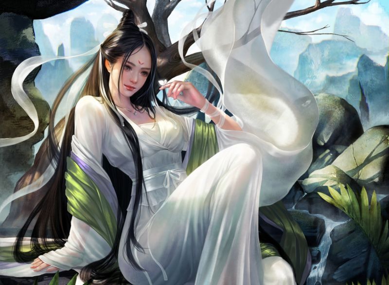 ženy, fantasy umění, asijský, umělecká díla, anime, Snímek obrazovky ženy, fantasy umění, asijský, umělecká díla, anime, Snímek obrazovky