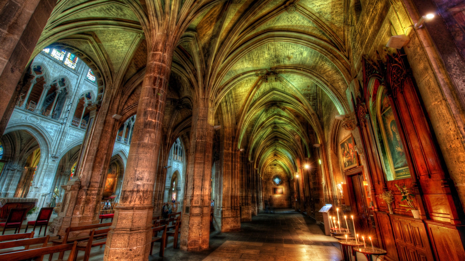 Trey Ratcliff, fotografering, 4k, Frankrig, interiør, stearinlys