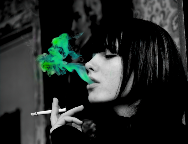 women,smoke,photography,smoking,cigarettes,selective coloring