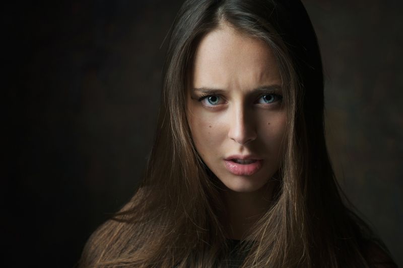 tvář, ženy, model, portrét, dlouhé vlasy, modré oči tvář, ženy, model, portrét, dlouhé vlasy, modré oči
