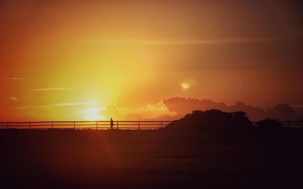 sunlight, sunset, nature, sky, landscape, sea