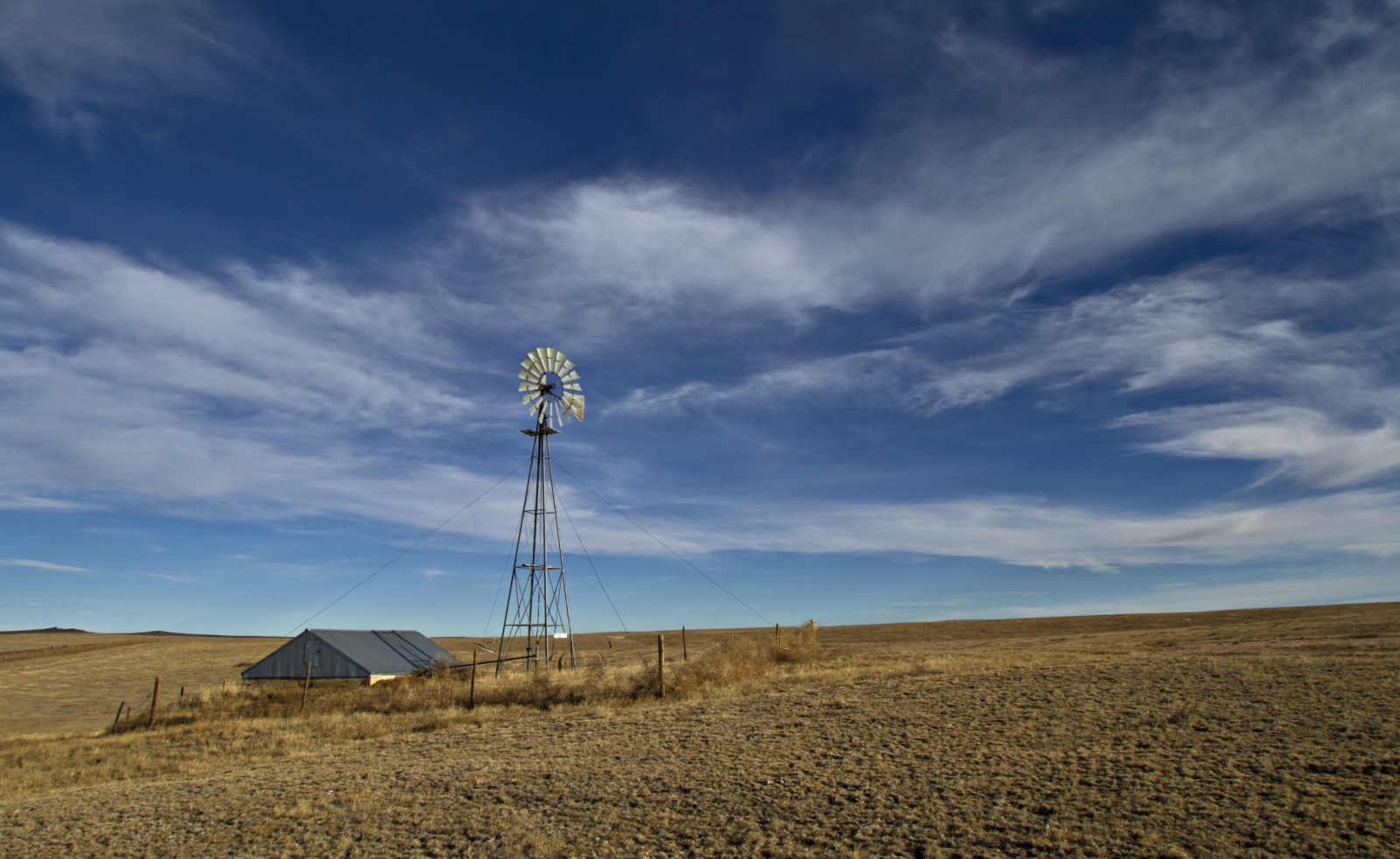 nebe, větrný mlýn, mraky, venkovský, Colorado, větrné elektrárny, ko, rurallife