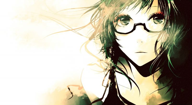 ilustrace, anime, anime dívky, manga, ženy, brýle ilustrace, anime, anime dívky, manga, ženy, brýle