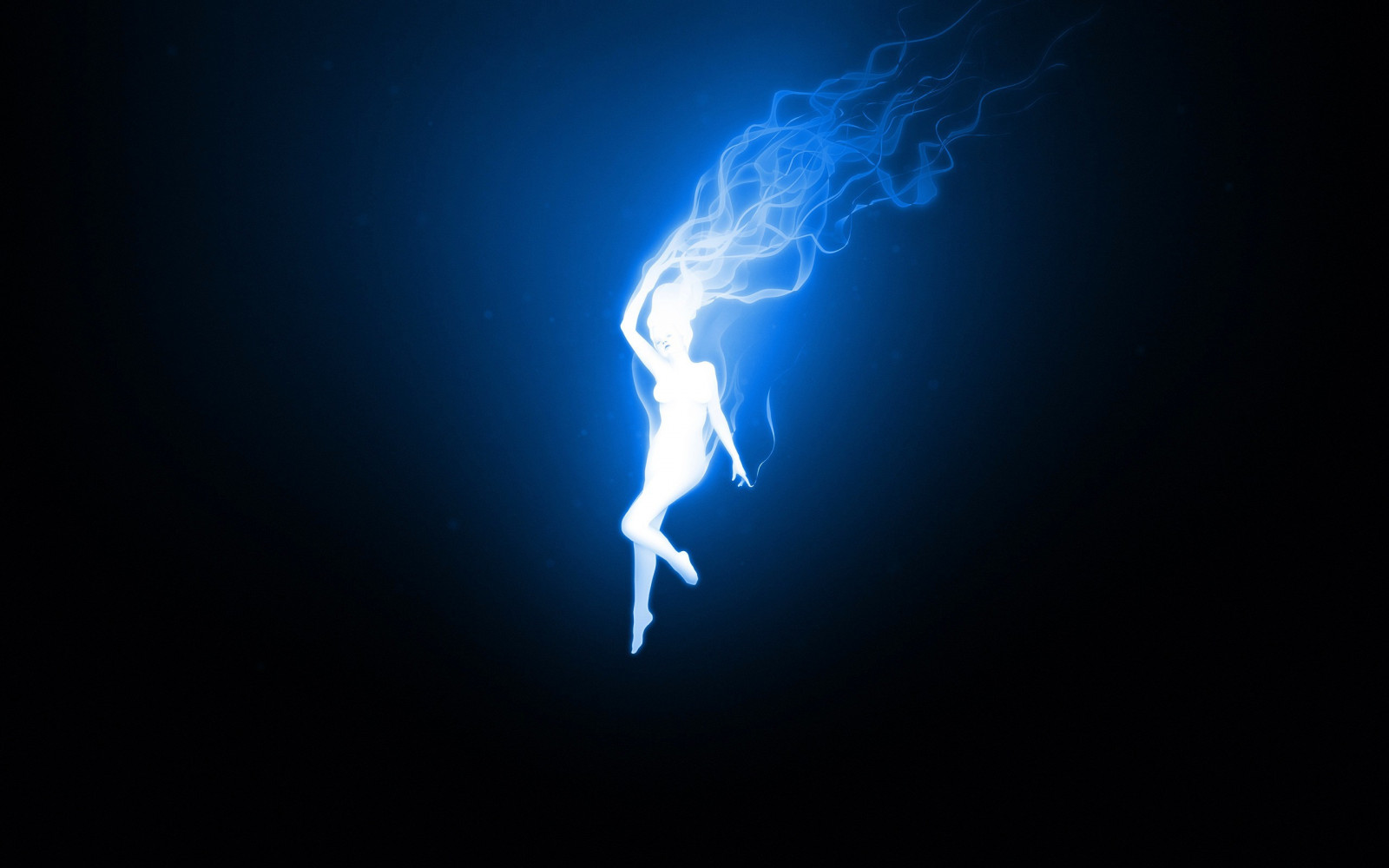 Wallpaper : digital art, women, fantasy art, artwork, lightning, blue