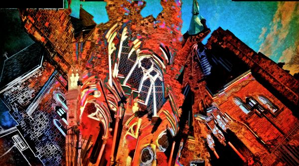 urban,church,photomanipulation,cities,tumbleworldseries,sabotageart