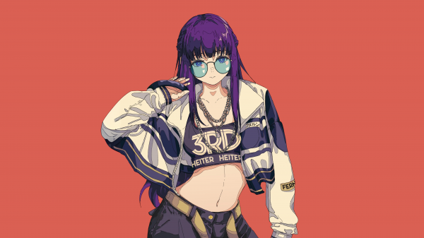 anime,looking at viewer,Fern Sousou No Frieren,Sousou No Frieren,minimalism,chains