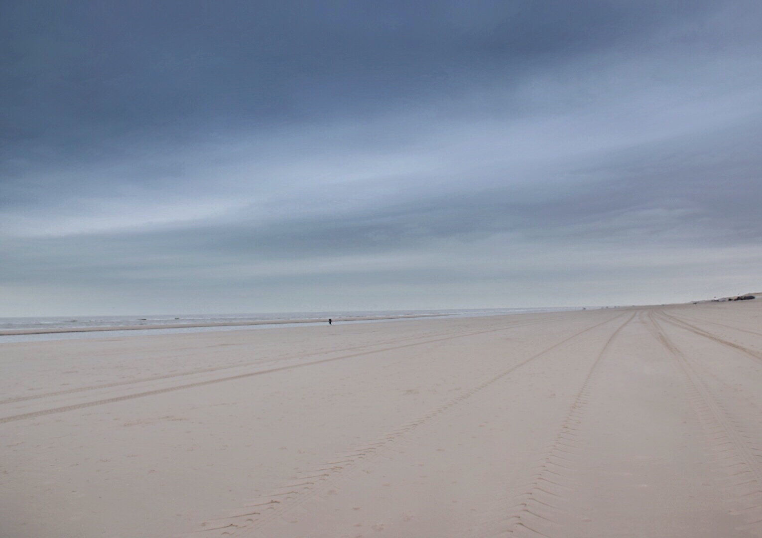 Wallpaper landscape, sea, sand, sky, beach, calm, horizon, dune
