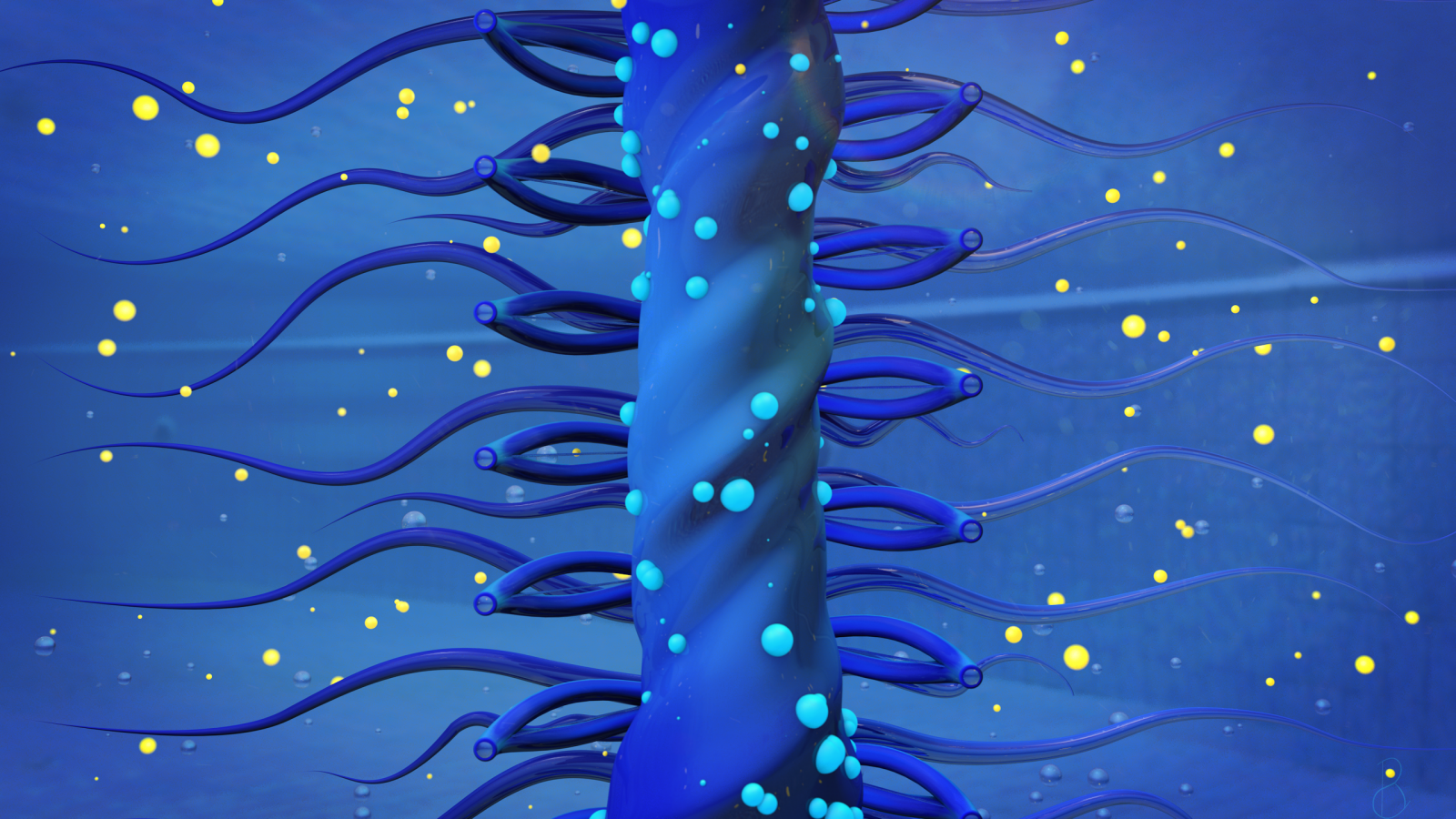 Wallpaper abstract, 3D Abstract, tentacles, bubble, underwater