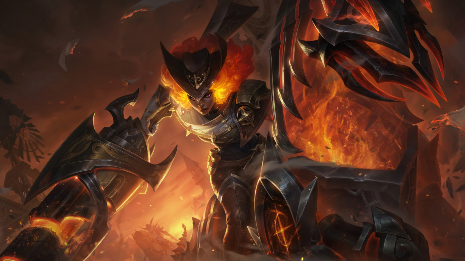 壁纸 : Rell League of Legends, High Noon League of Legends, 视频游戏, GZG, 4k