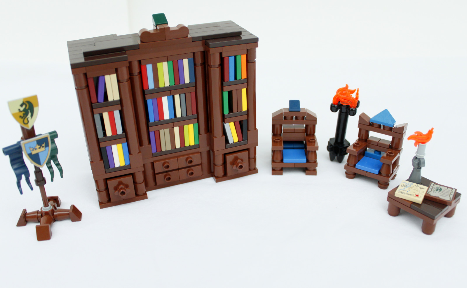 Wallpaper books, LEGO, castle, library, Toy, medieval, thrones, build