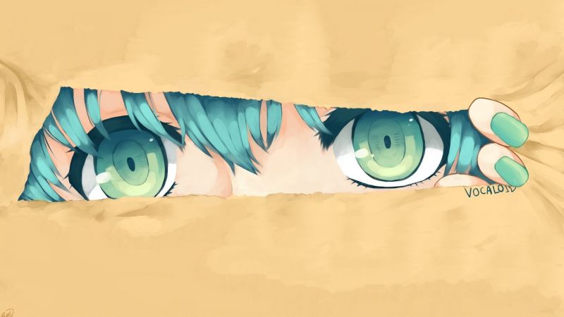 1920x1080像素,蓝色,眼睛,hatsu