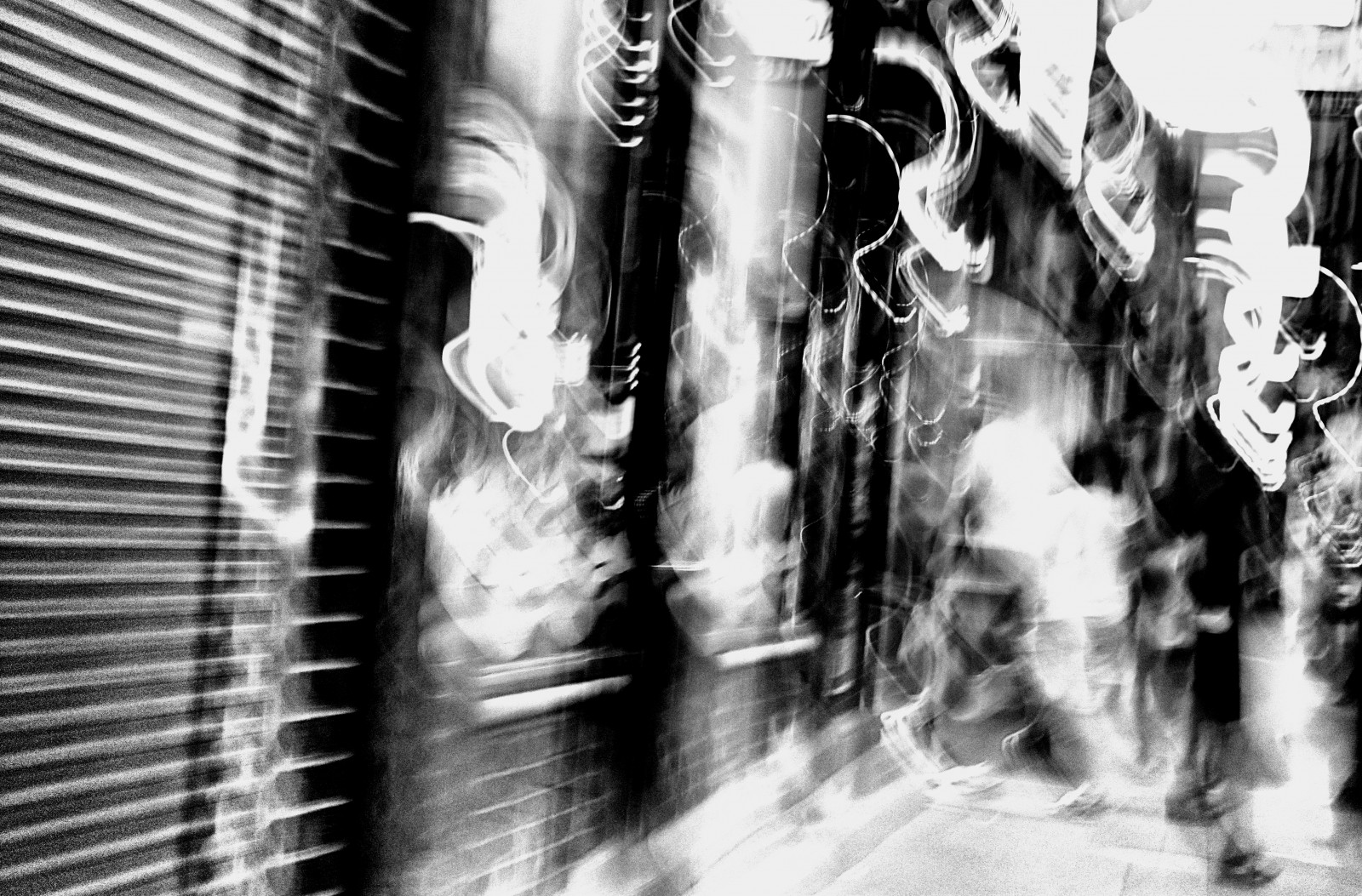 Fondos de pantalla luces, gente, monocromo, ciudad, calle, abstracto, urbano, ruido, Chicago