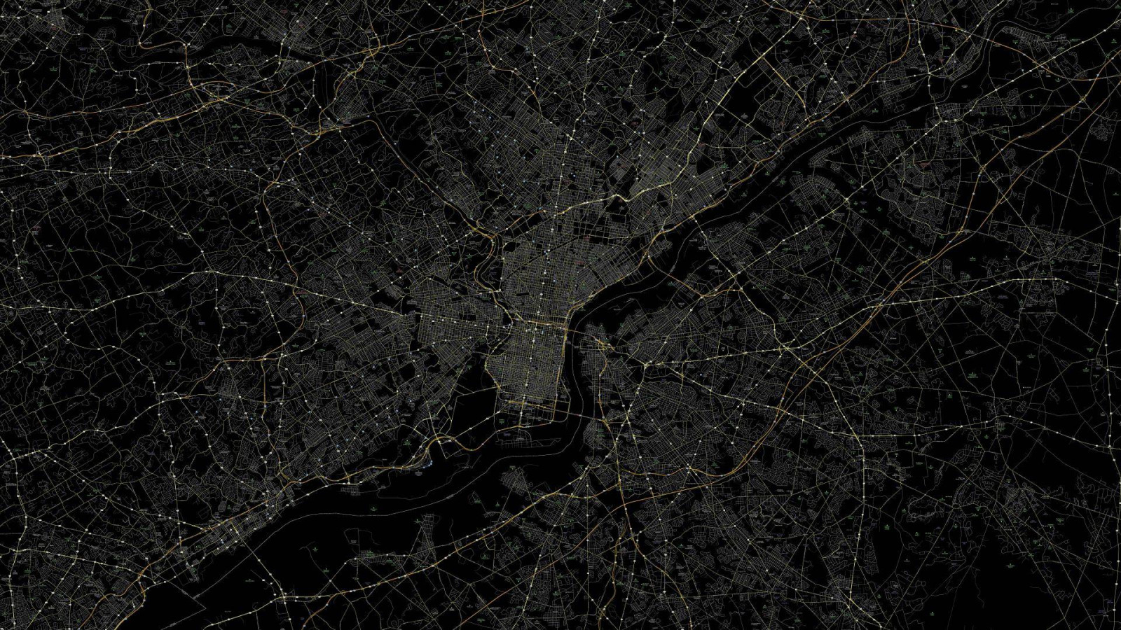 Wallpaper Philadelphia USA - Philadelphia USA City Map Aerial View Street Highway River 2222336 !d