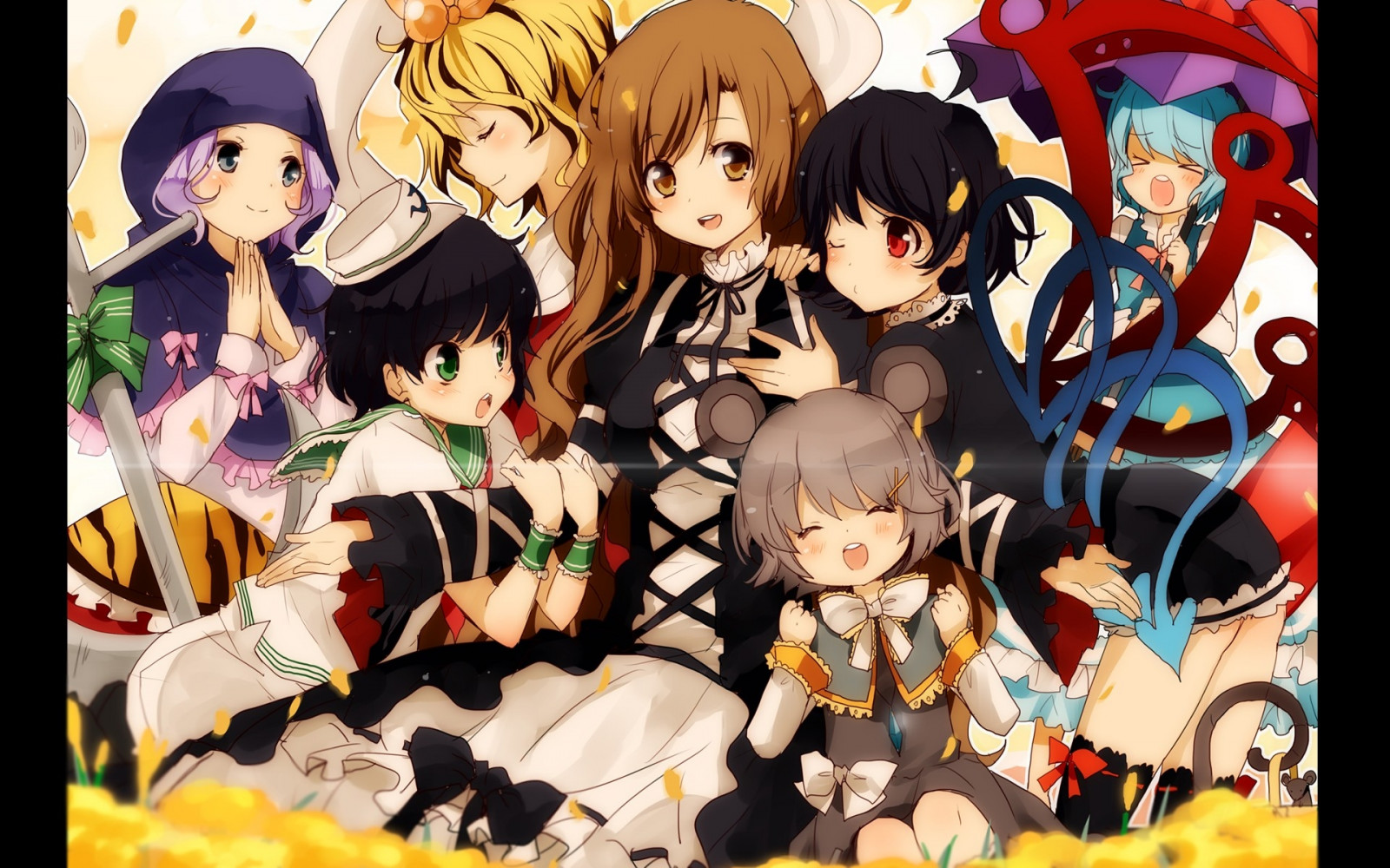 ilustrace, anime, děti, umělecká díla, šaty, smutek, Radost, davy, UMĚNÍ, oslava, oblek, smysl, očekávání, počítač tapeta, mangaka, beletrie