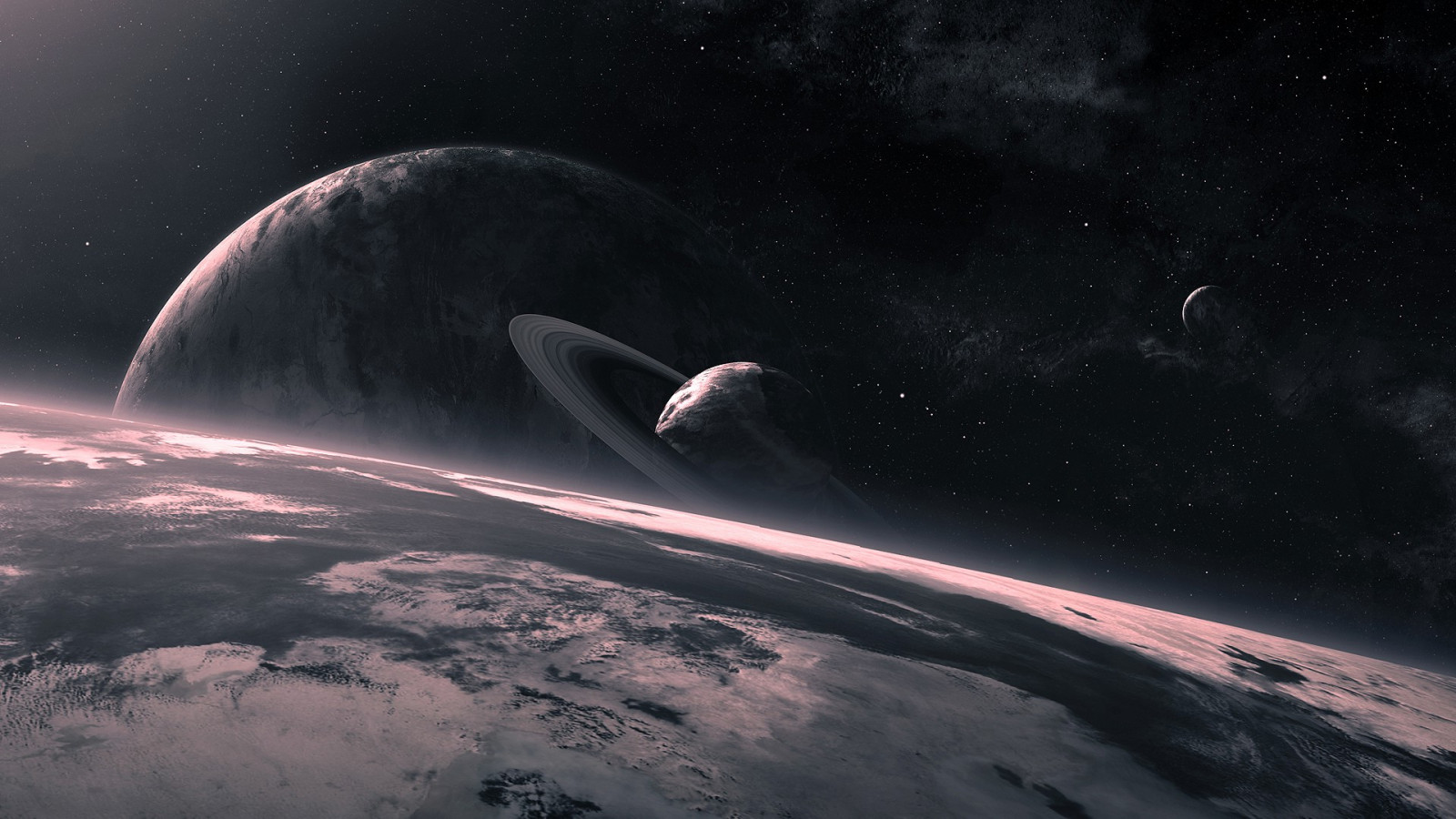 1920x1080 px, planeta, planetární prstence, QAuZ, prostor, space art