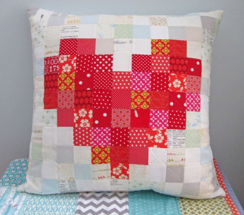Herz,Kissen,Quilten,Patchwork,Handquilting
