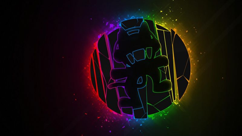 kruh, Monstercat, světlo, tma, číslo, ilustrace kruh, Monstercat, světlo, tma, číslo, ilustrace