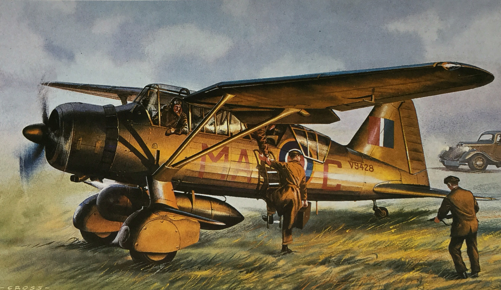 druhá světová válka, válečný, vojenská letadla, válka, letoun, dvojplošník, Westland Lysander, Royal Air Force, Británie