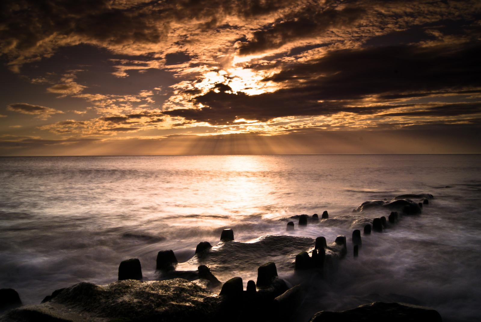 oceán, longexposure, moře, slunce, pláž, mokrý, voda, mraky, pobřeží, dlouho, expozice, Durham, přístav, molo, paprsky, Sunderland, Seaham, seahamharbour, chemicalbeach, chillie63