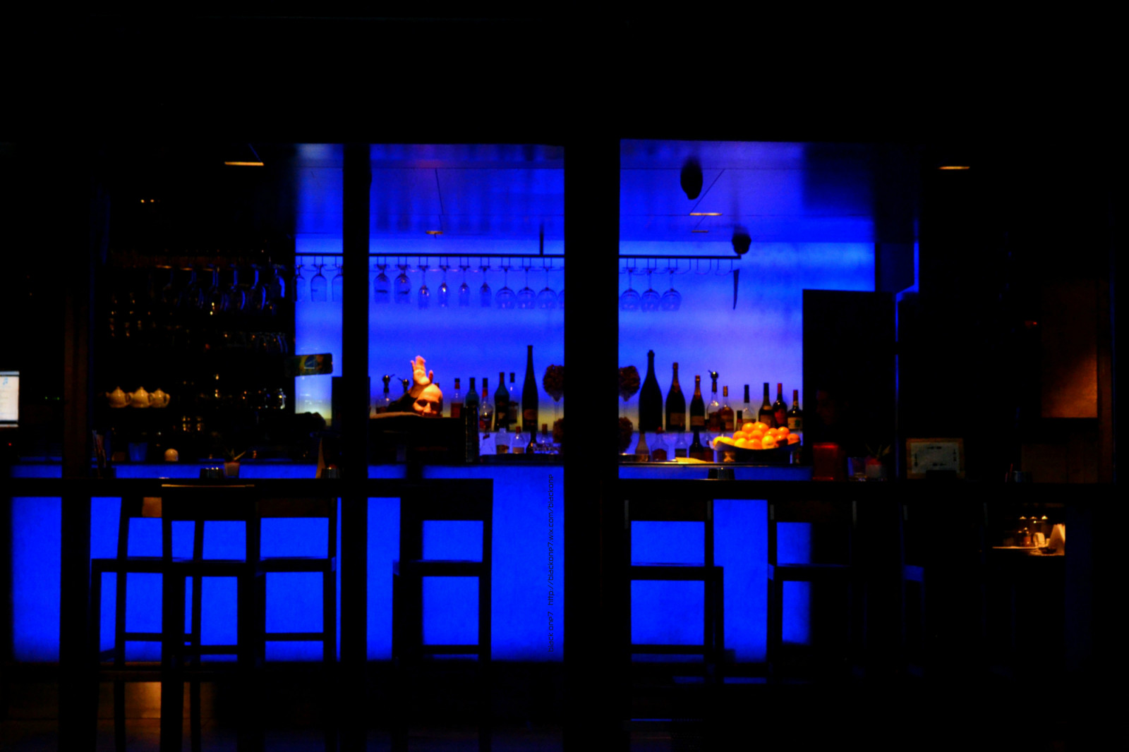 ulice, modrý, městský, Černá, bar, světla, Nikon, pozdrav, caffe, D3100, one7