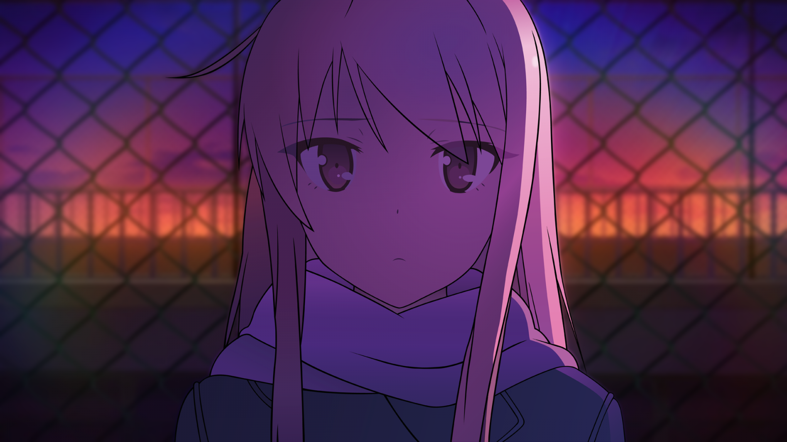 anime, anime dívky, Sakurasou Žádné zvíře v zájmových Městě na Kanojo, Shiina Mashiro, tma, Snímek obrazovky, počítač tapeta