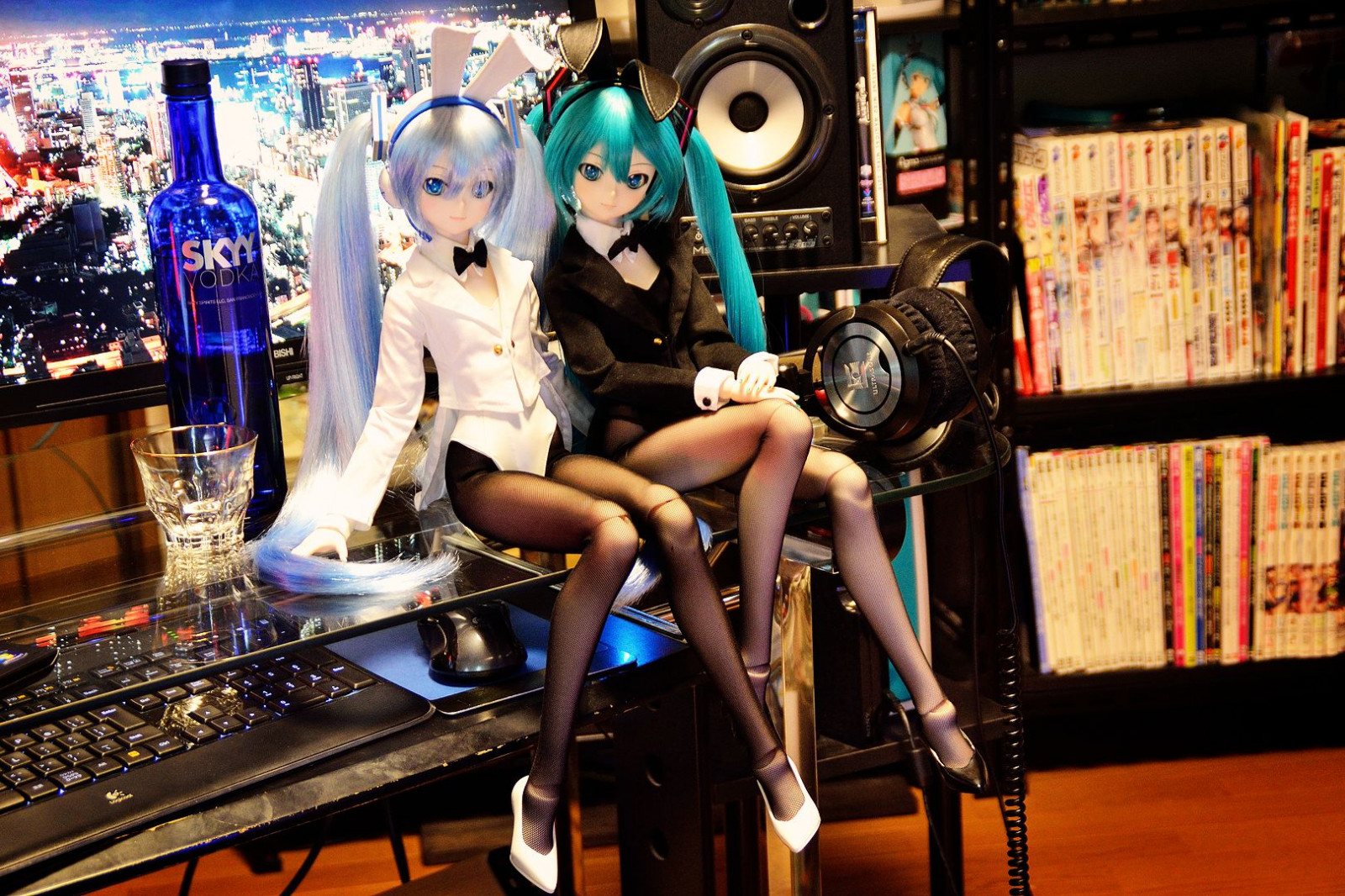 ตุ๊กตา, โต๊ะทำงาน, ในร่ม, คอลเลกชัน, bjd, dd, bunnygirl, hatsune, มิคุระ, dollfiedream, Vocaloid, hatsunemiku, snowmiku