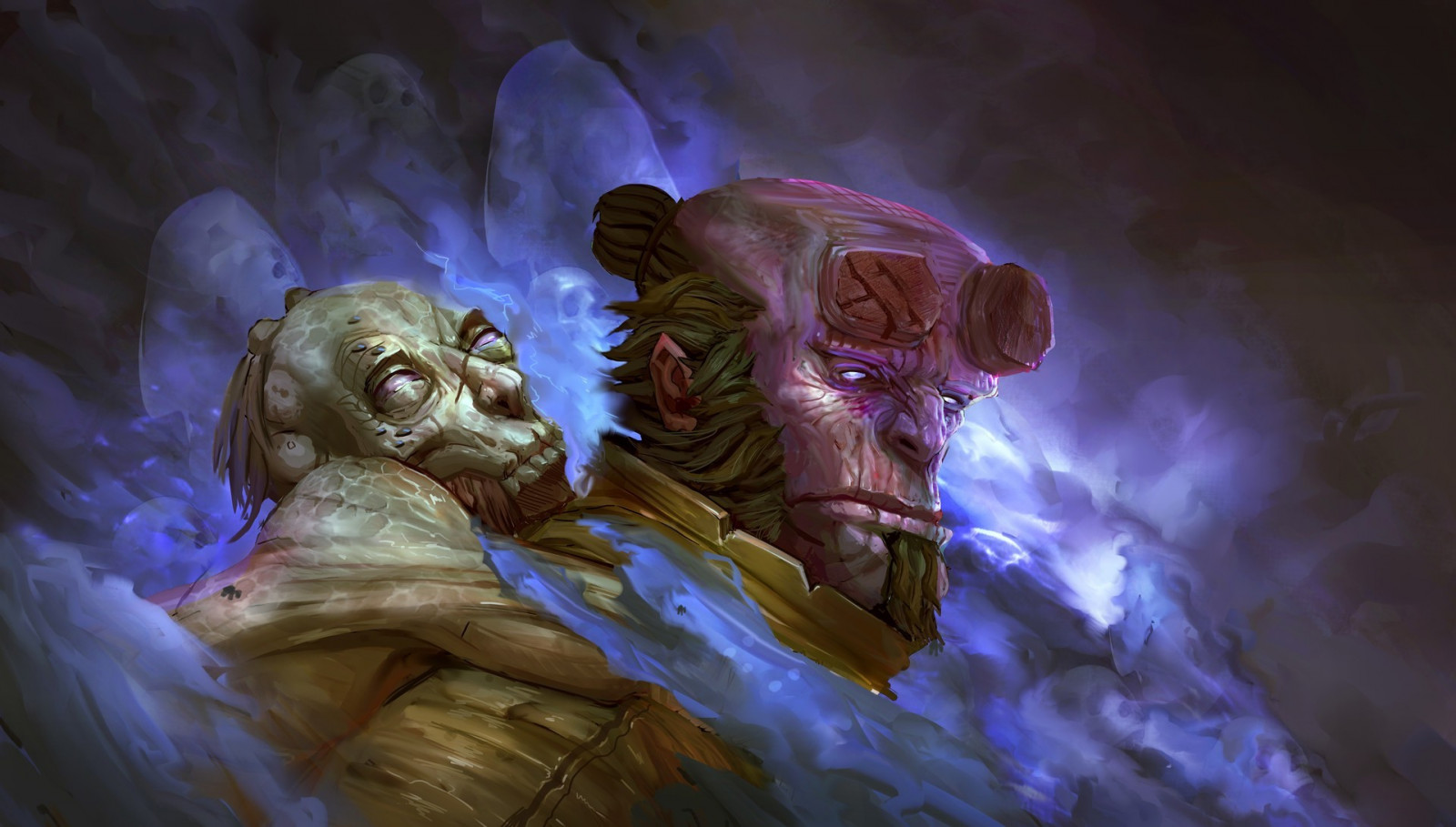 1920x1091 px, ouvrages d'art, Art fantastique, Hellboy