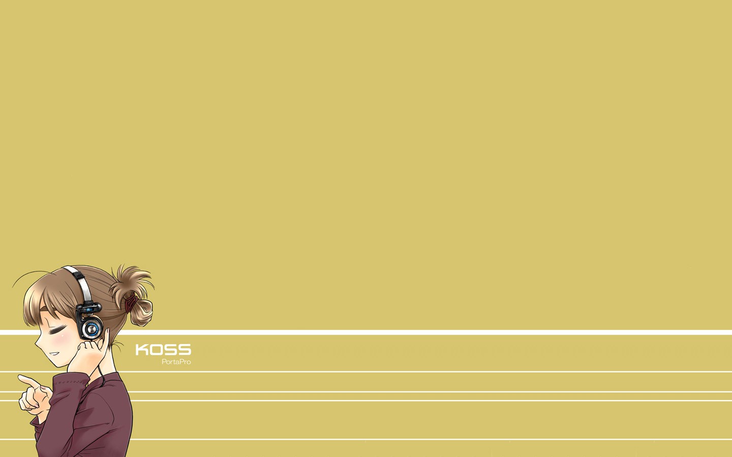 illustration, tegneserie, hovedtelefoner, mærke, Koss, Portapro, skærmbillede, computer tapet, skrifttype