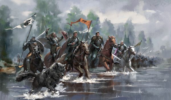 fantasy art, battle, artwork, Game of Thrones, mythology, screenshot