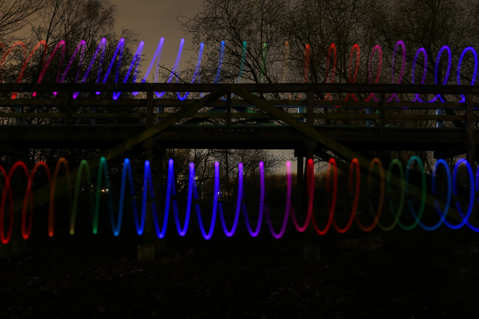 stromy, malování, noc, neon, silueta, spirála, most, Kánon, kruh, půlnoc, světlo, l, osvětlení, barvitý, tma, 6d, eos, langzeitbelichtung, lightpainting, 2470, lighttrails, lightstreams, longtimeexposure, dlouho, Gustavsburg
