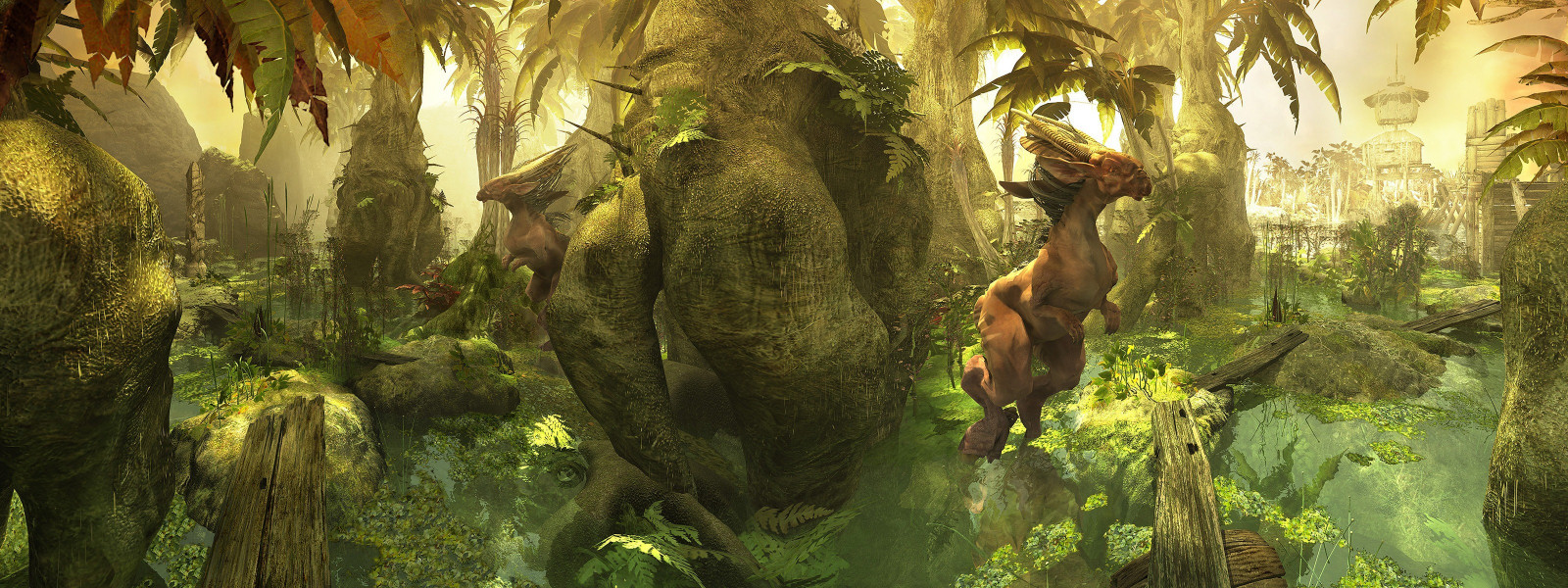 slunečnímu záření, les, fantasy umění, zelená, džungle, bažina, deštný prales, Formace, mokřadní, strom, květ, flóra, Snímek obrazovky, zálesí, místo výskytu, přírodní prostředí, botanika, geografický rys, ekosystém, prales