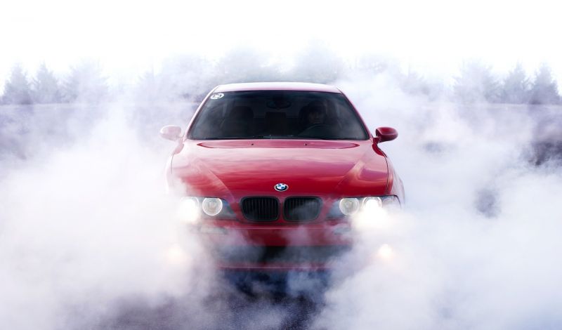 車, 雪, BMW, 車両, スポーツカー, E 39 車, 雪, BMW, 車両, スポーツカー, E 39