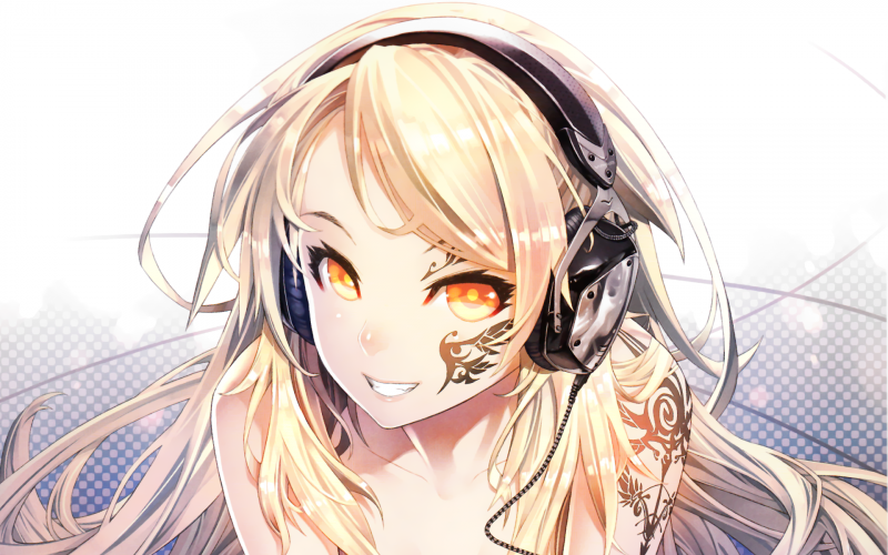 ilustrace, anime, anime dívky, blondýnka, jednoduché pozadí, dlouhé vlasy ilustrace, anime, anime dívky, blondýnka, jednoduché pozadí, dlouhé vlasy