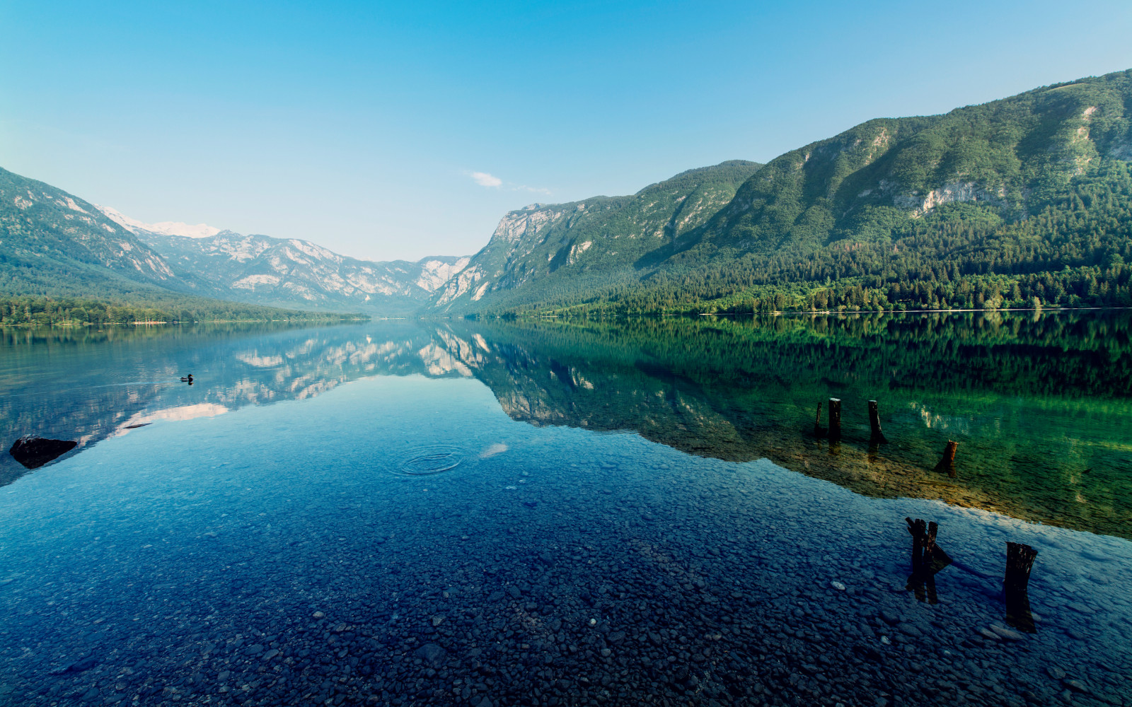 acqua, montagne, paesaggio, natura, riflessione