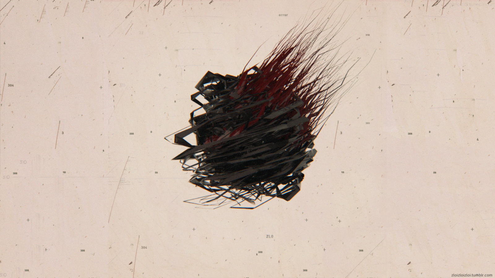 glitch art, 3D Abstract, sci-fi, kruh