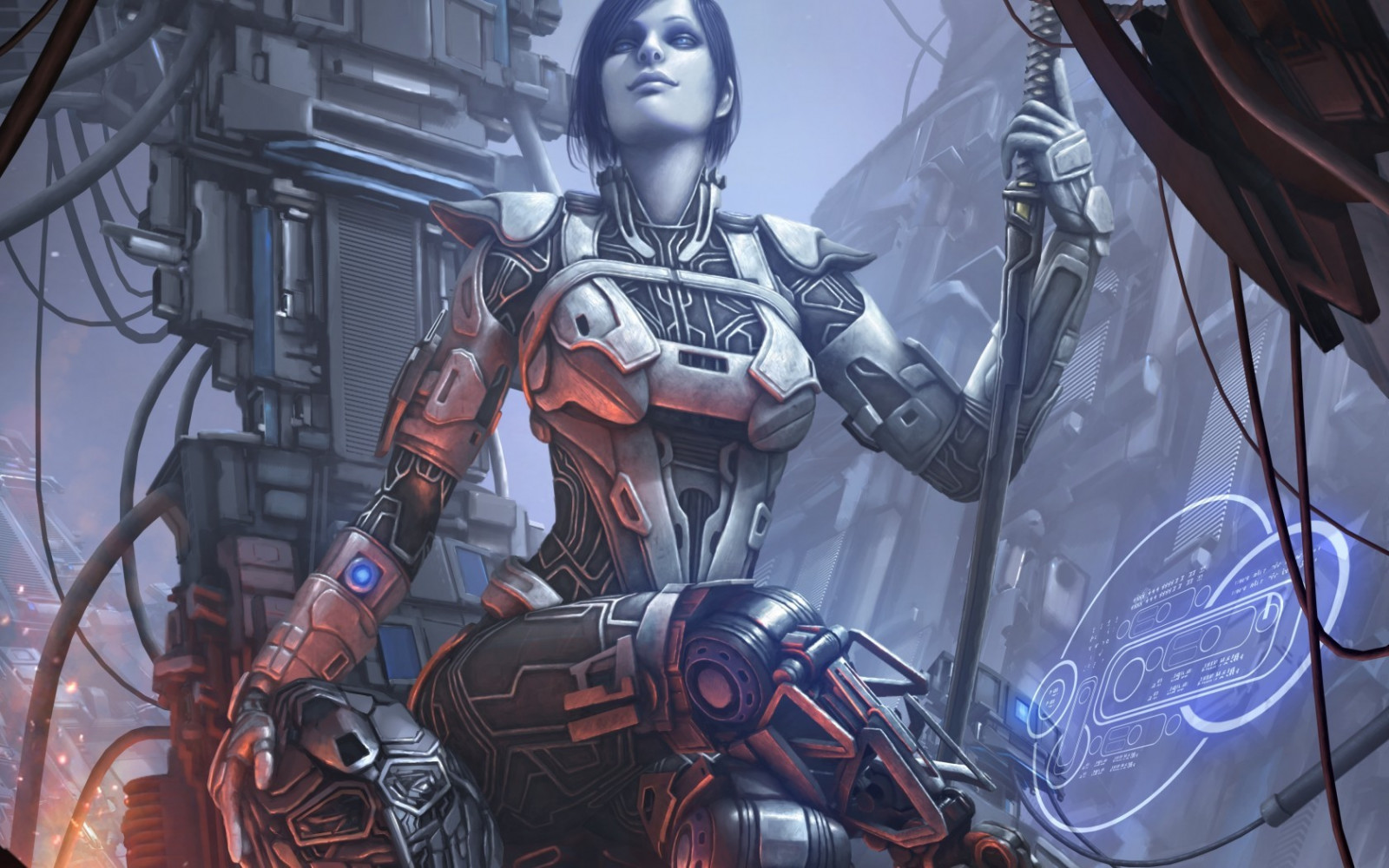 Fantasy kunst, Fantasy pige, anime, kunstværk, maskine, tegneserier, skærmbillede, mecha, fiktiv karakter, pc spil, tegneserie, fiktion